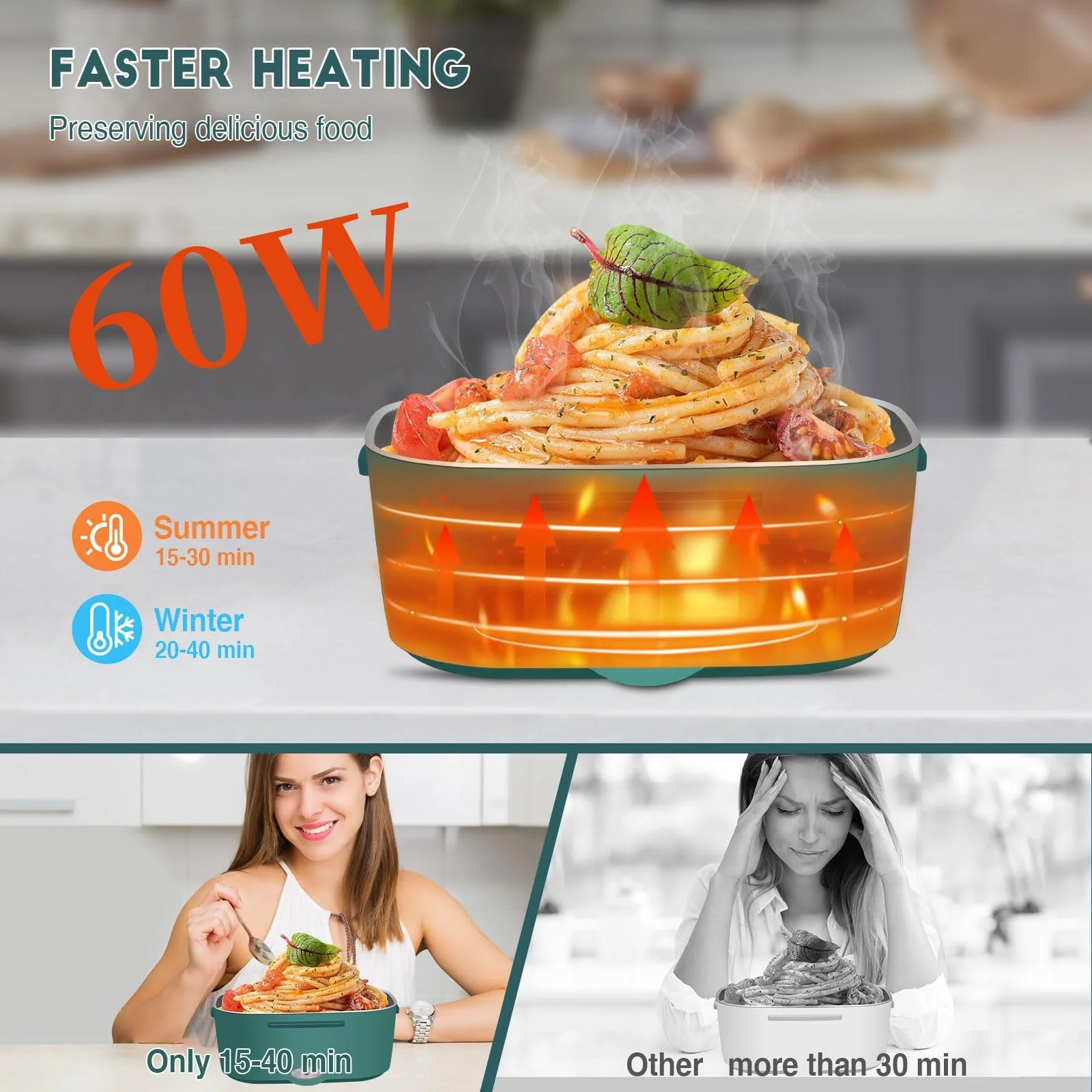 🔥2025 New Arrival🔥2-in-1 electric lunch box - Image 2