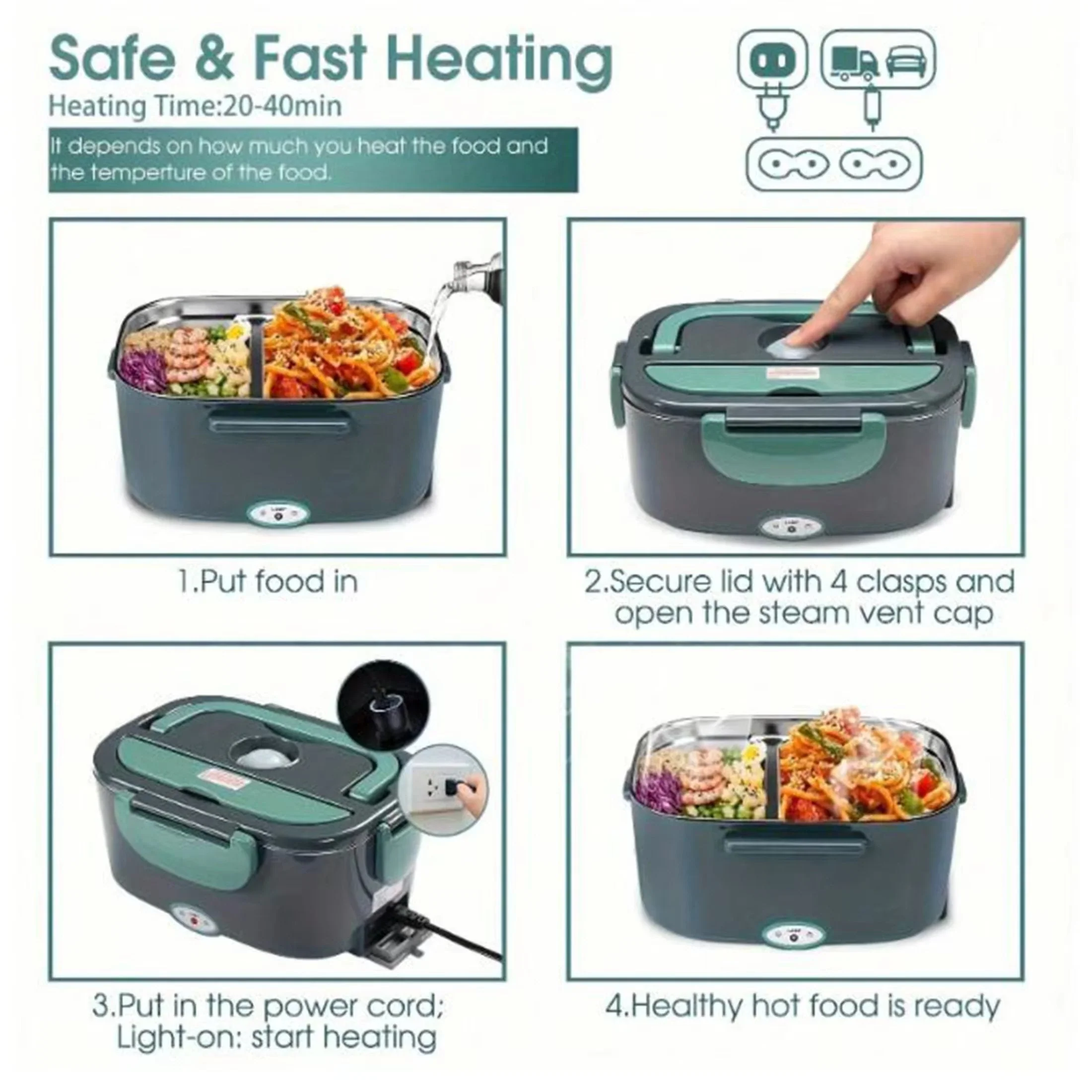 🔥2025 New Arrival🔥2-in-1 electric lunch box - Image 3