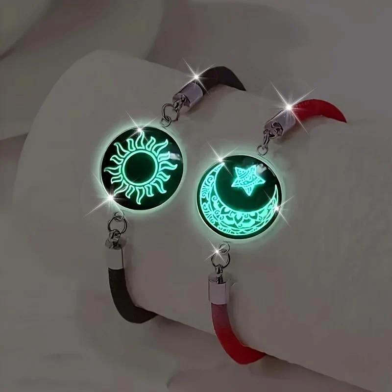 🔥 2-Pack  Sun & Moon Bracelets – Luminous Couples Jewelry for Long-Distance Love - Image 6