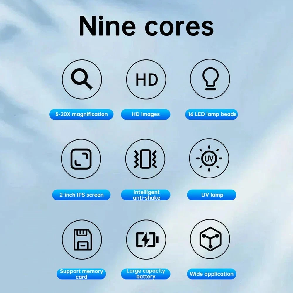 20X Digital Microscope 2.0 inch IPS Video Coin Microscop With Magnifying Glass - Image 13