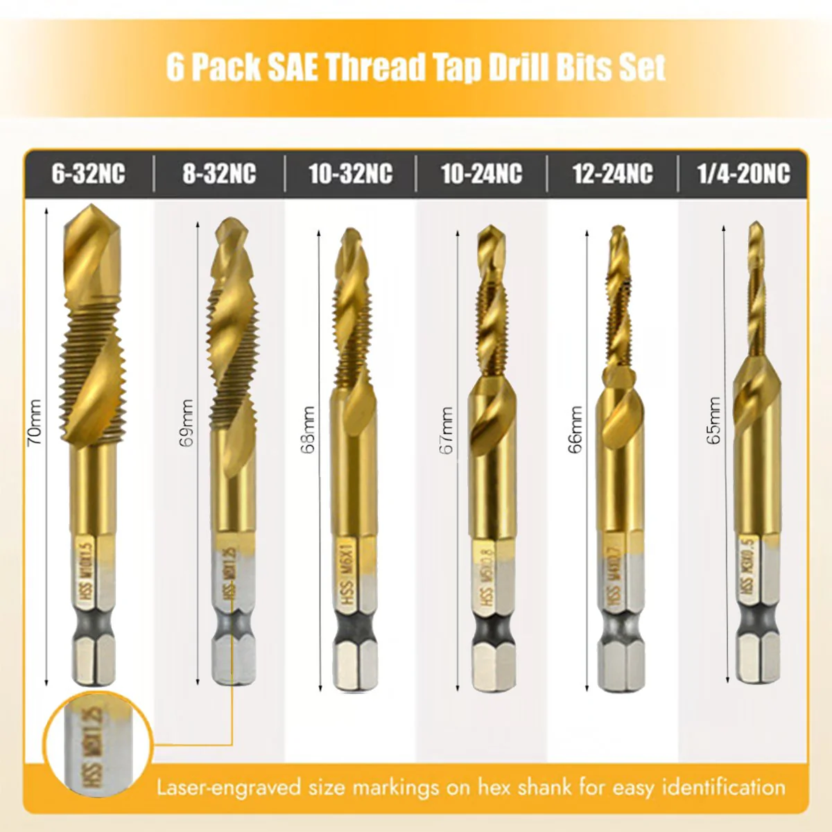 🔥3 In 1 Spiral Tap Hex Shank Drill Bit Set - Image 7
