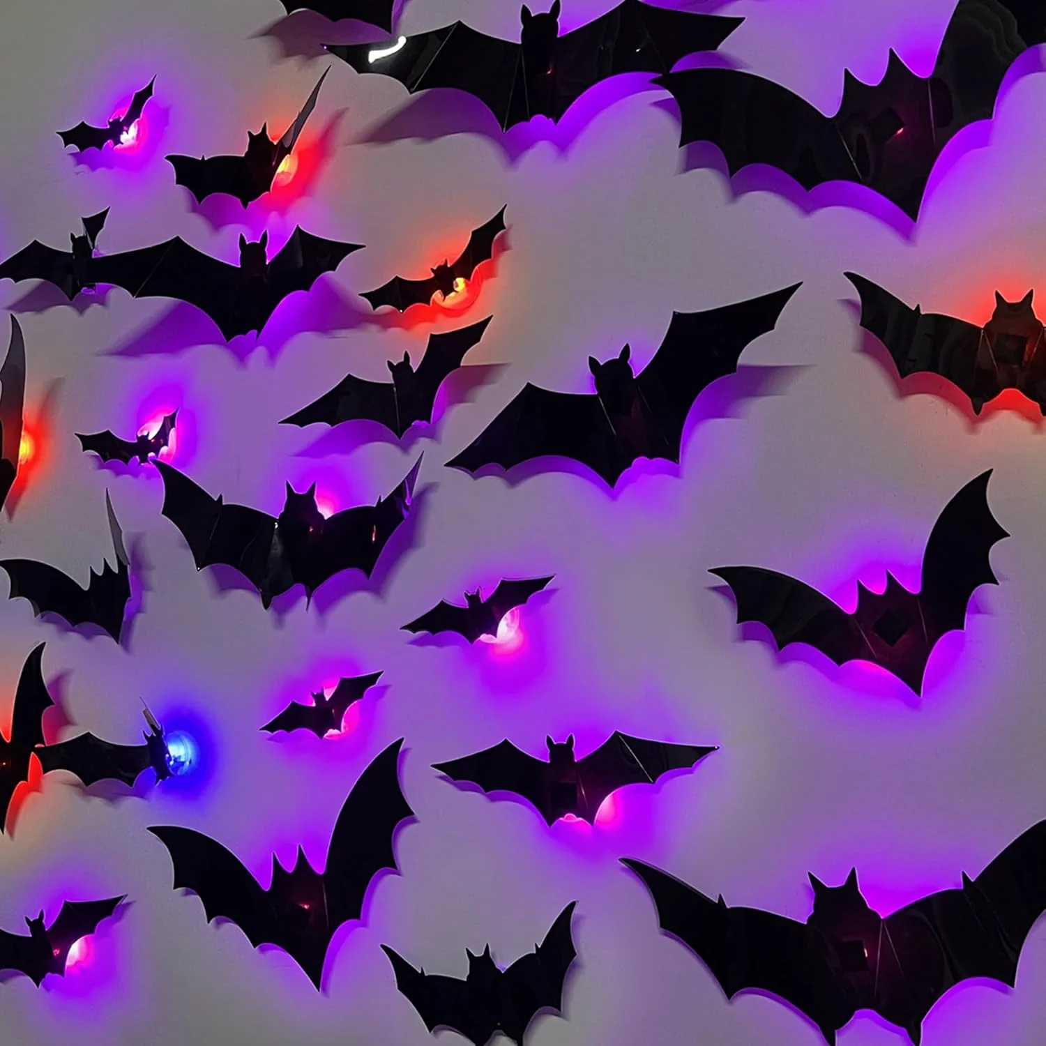 🎁3D Bat Design LED Decoration(1 Set 12 Pcs) - Image 3