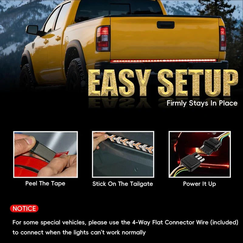 🔥60-Inch LED Tailgate Light Bar Strip✨Universal Fit for Trucks, SUVs & Cars - Image 4