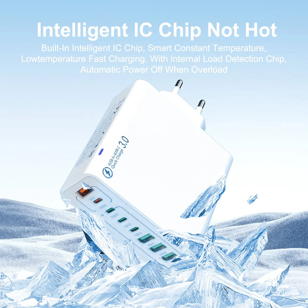 8 in 1 Waterproof Ports USB Fast Charger - Image 2