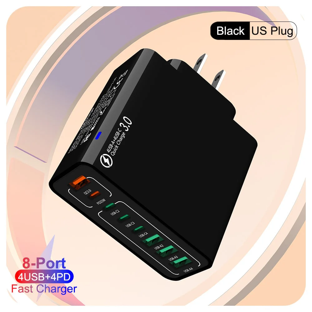 8 in 1 Waterproof Ports USB Fast Charger - Image 5