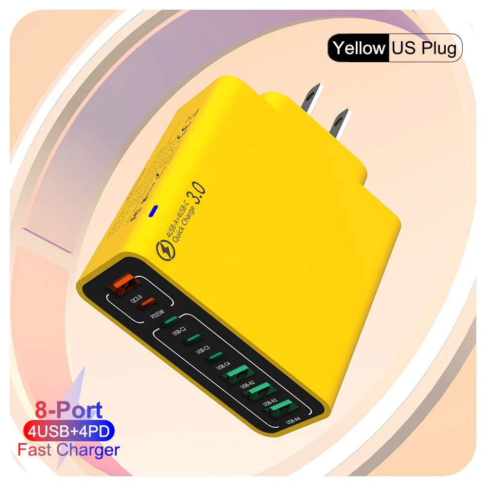 8 in 1 Waterproof Ports USB Fast Charger - Image 6