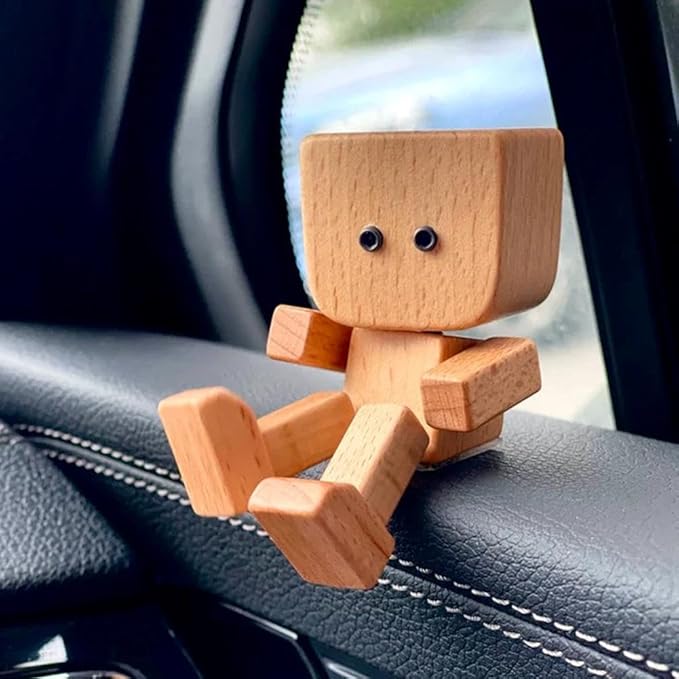 Handmade Charming Shaking Wooden Man Figurine - Image 12