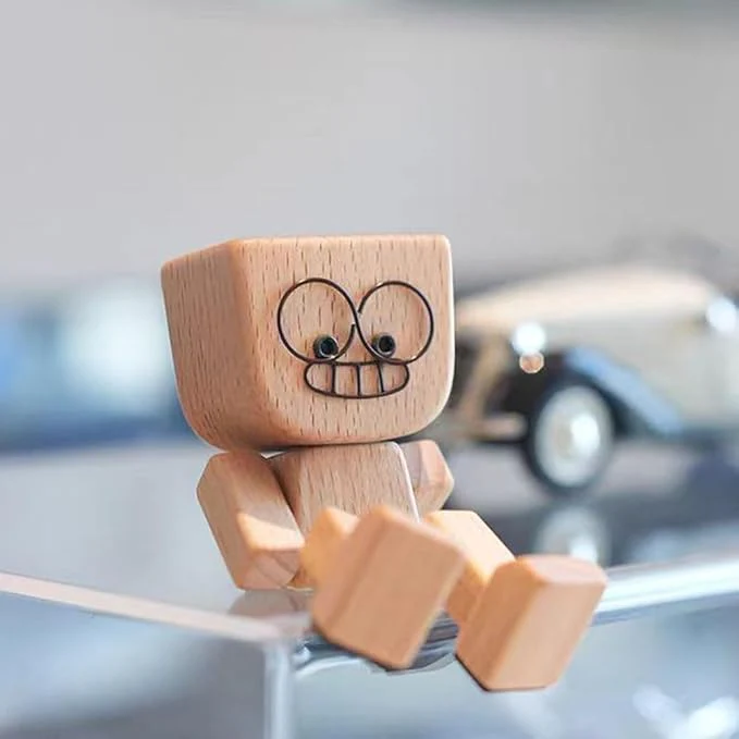 Handmade Charming Shaking Wooden Man Figurine - Image 13