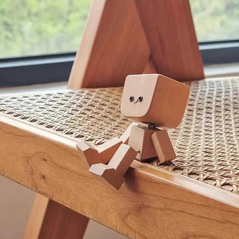 Handmade Charming Shaking Wooden Man Figurine - Image 14