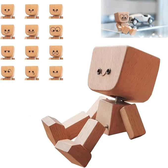 Handmade Charming Shaking Wooden Man Figurine - Image 15