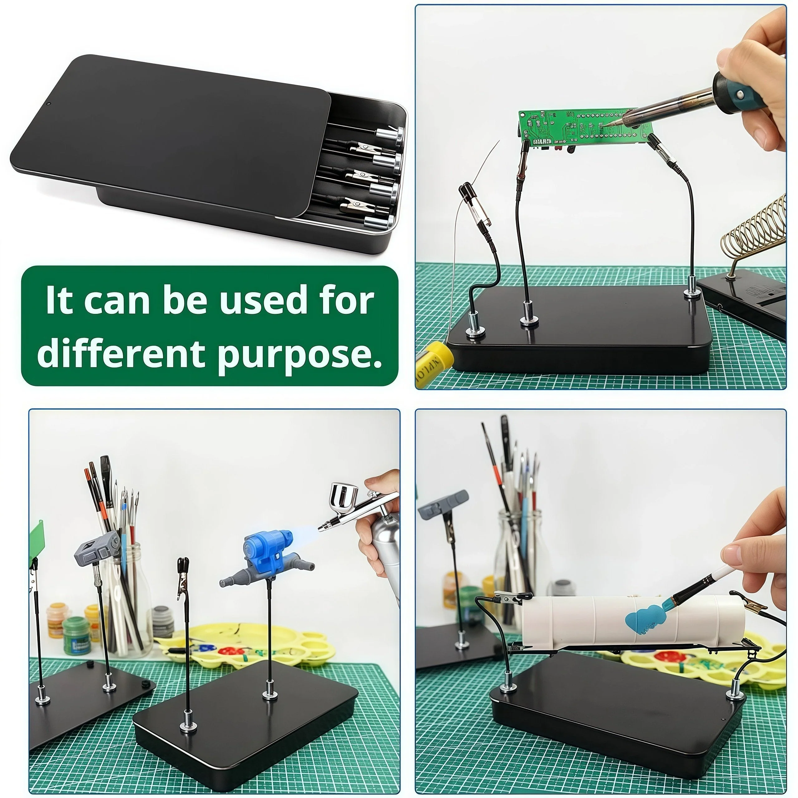 š§²Tiktrove Magnetic Helping Hands Soldering Tool - Adjustable Alligator Clip Holder - Image 7