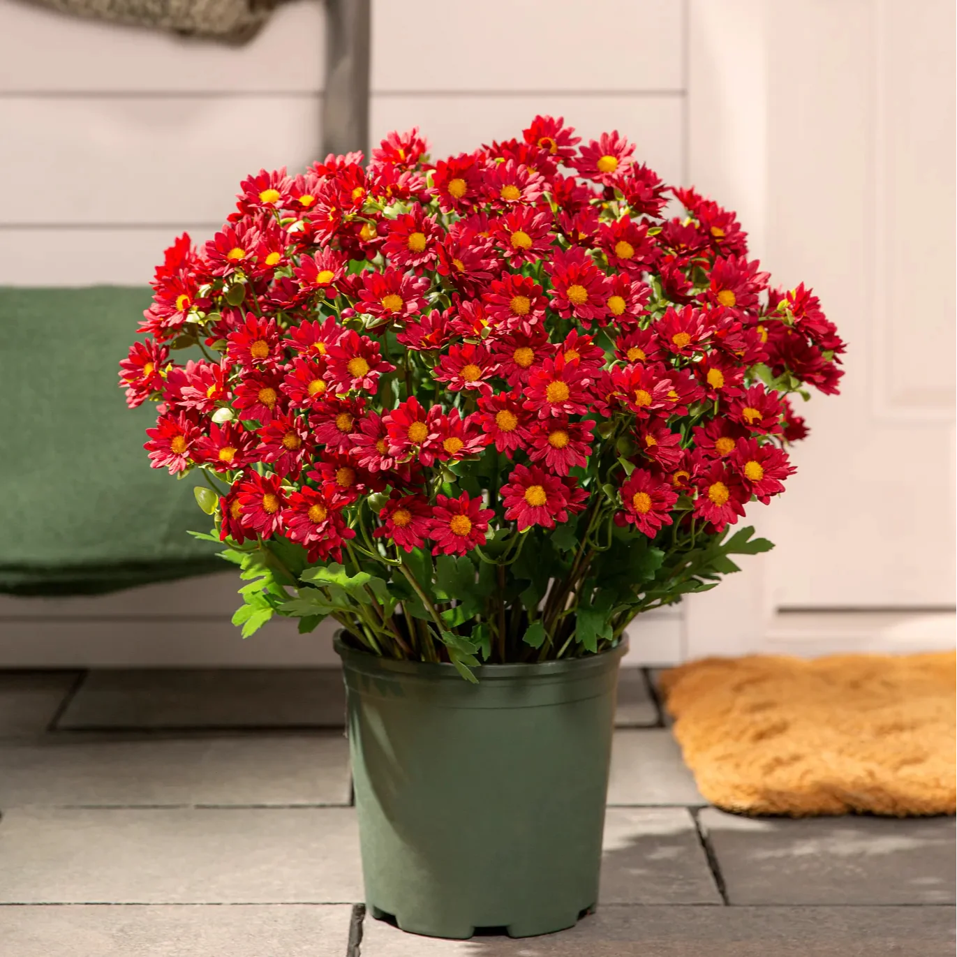 Artificial Outdoor Sunset Mums Flowers - UV resistant, Waterproof, Windproof - Image 13