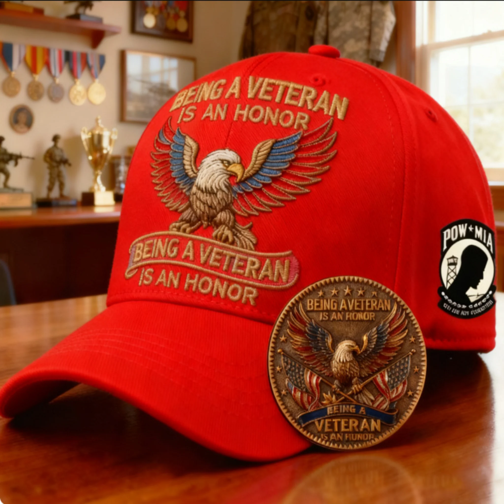 🔥🦅 “Being a Soldier, Being a Veteran” Commemorative Cap - Image 4