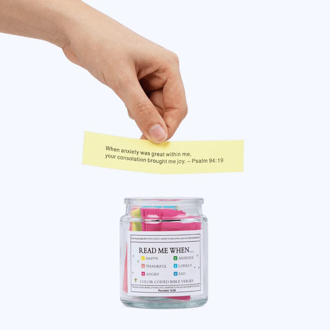 Handmade 90 Day Bible Verses Jar (Comes With Christian Gift Box) - Image 13