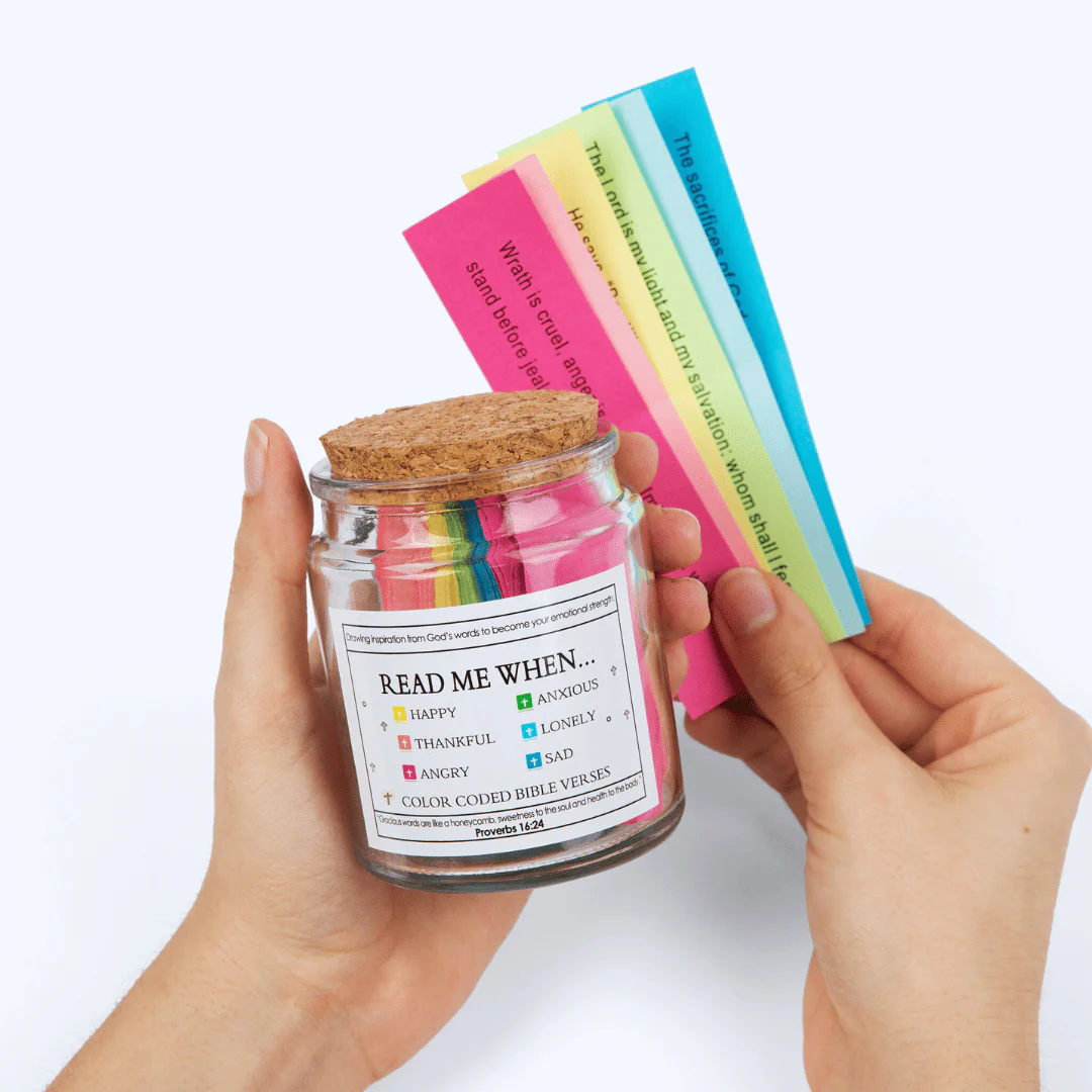 Handmade 90 Day Bible Verses Jar (Comes With Christian Gift Box) - Image 2