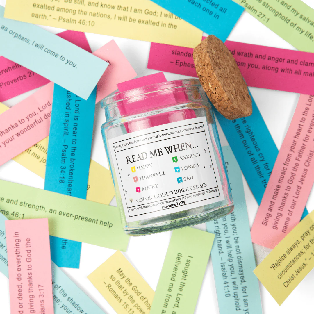 Handmade 90 Day Bible Verses Jar (Comes With Christian Gift Box) - Image 3