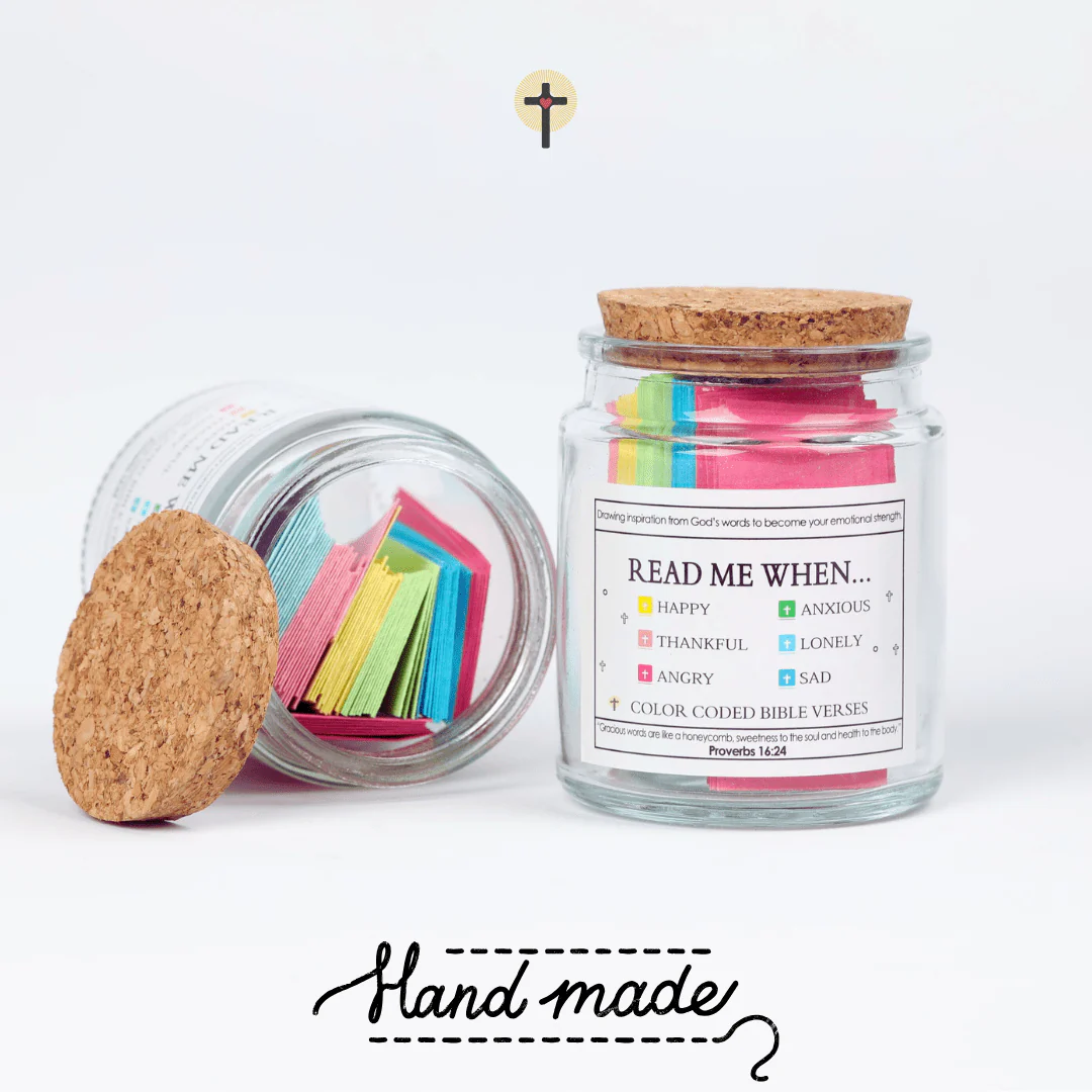 Handmade 90 Day Bible Verses Jar (Comes With Christian Gift Box) - Image 4