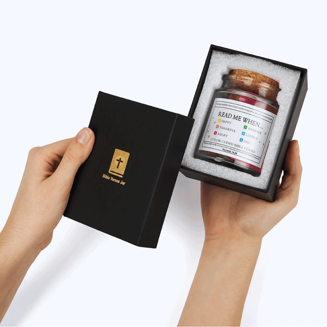 Handmade 90 Day Bible Verses Jar (Comes With Christian Gift Box) - Image 5