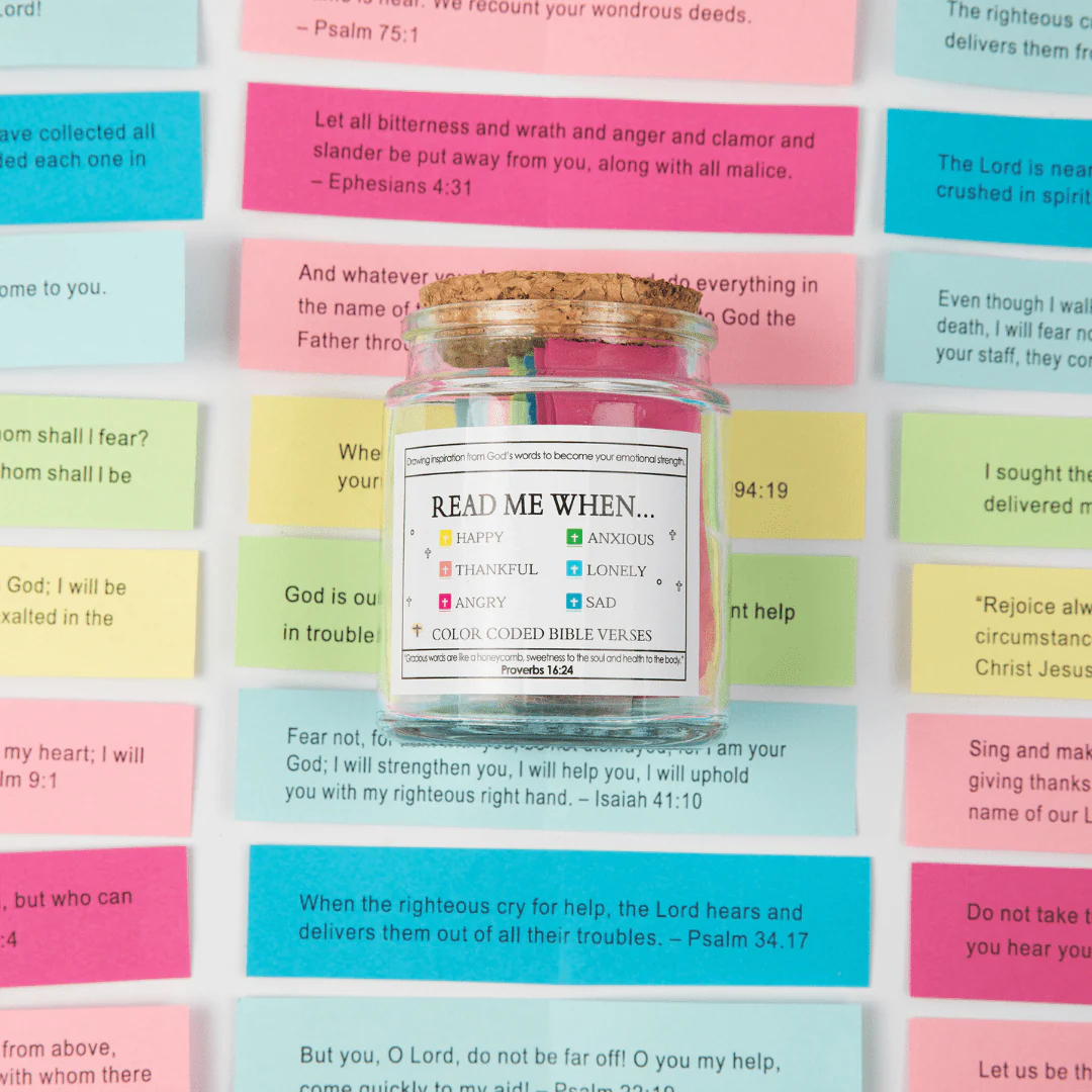 Handmade 90 Day Bible Verses Jar (Comes With Christian Gift Box) - Image 7