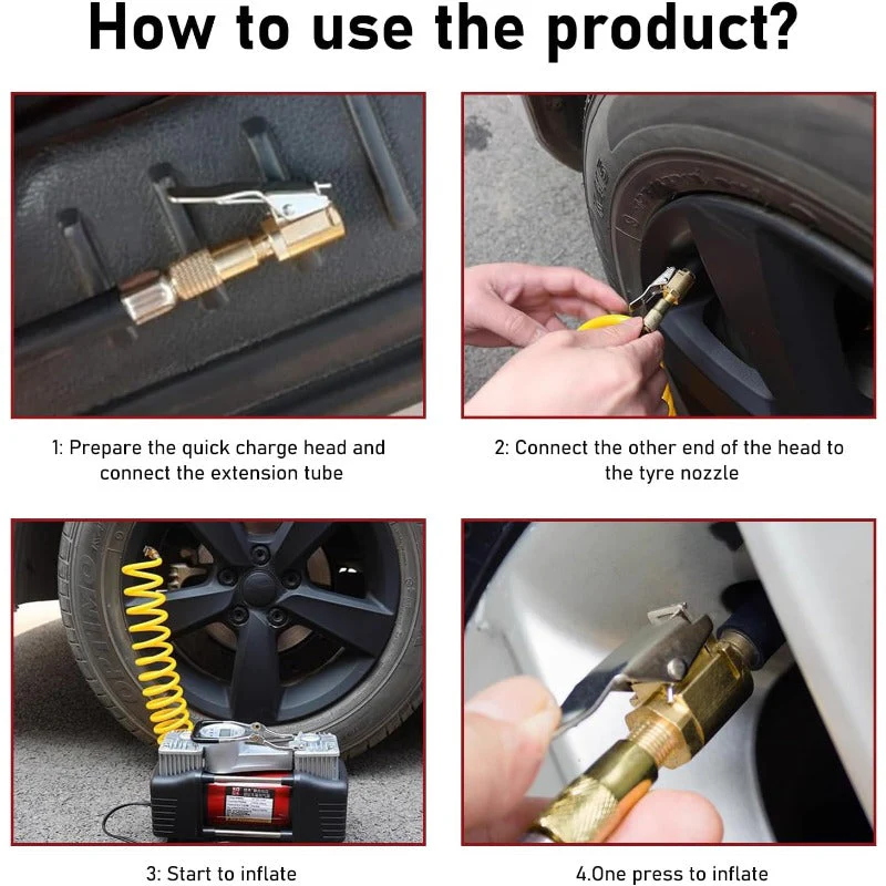 Brass Tire Air Chuck (2 pcs 1 set) - Image 5