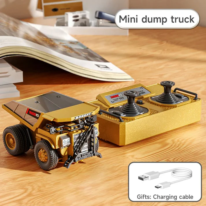 🚜 1:64 Premium Alloy Mini RC Construction Set – Forklift, Excavator & Dump Truck - Image 3