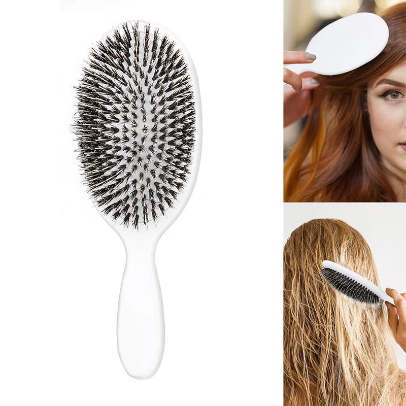 💥Viral World-Famous 5x Sold Out Paddle Brush - Smoother, Stronger, Shinier Hair - Boar Bristle Brush with Nylon Bristles and Microsphere Massaging Tips - Image 2