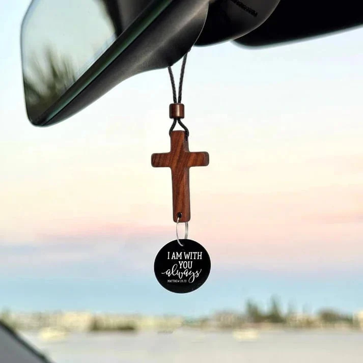 ✝️Bible Verse Car Rearview Hanging Cross Ornament - Image 2