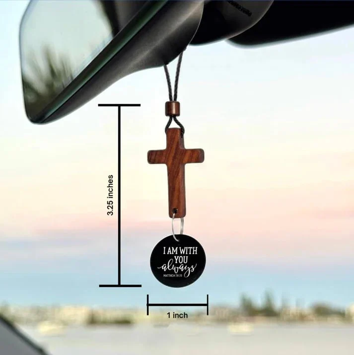 ✝️Bible Verse Car Rearview Hanging Cross Ornament - Image 5