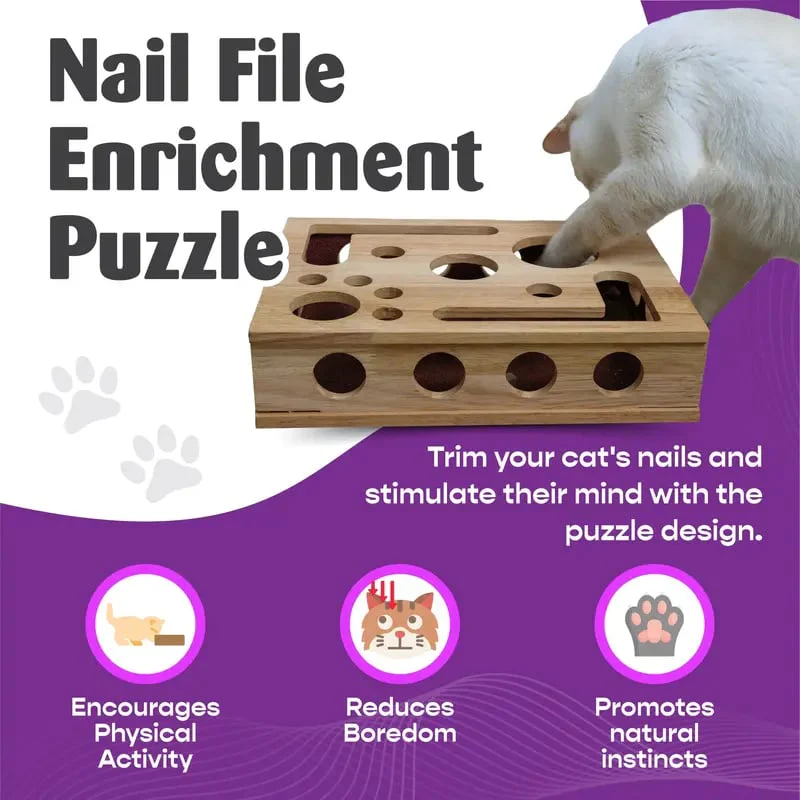 Cat Scratch Puzzle Enrichment Box - Image 5
