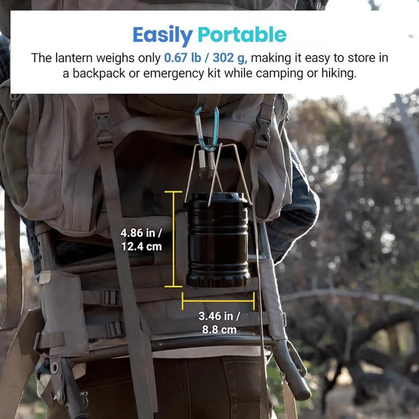 Collapsible LED Camping Lanterns Lightweight Solar - Image 3