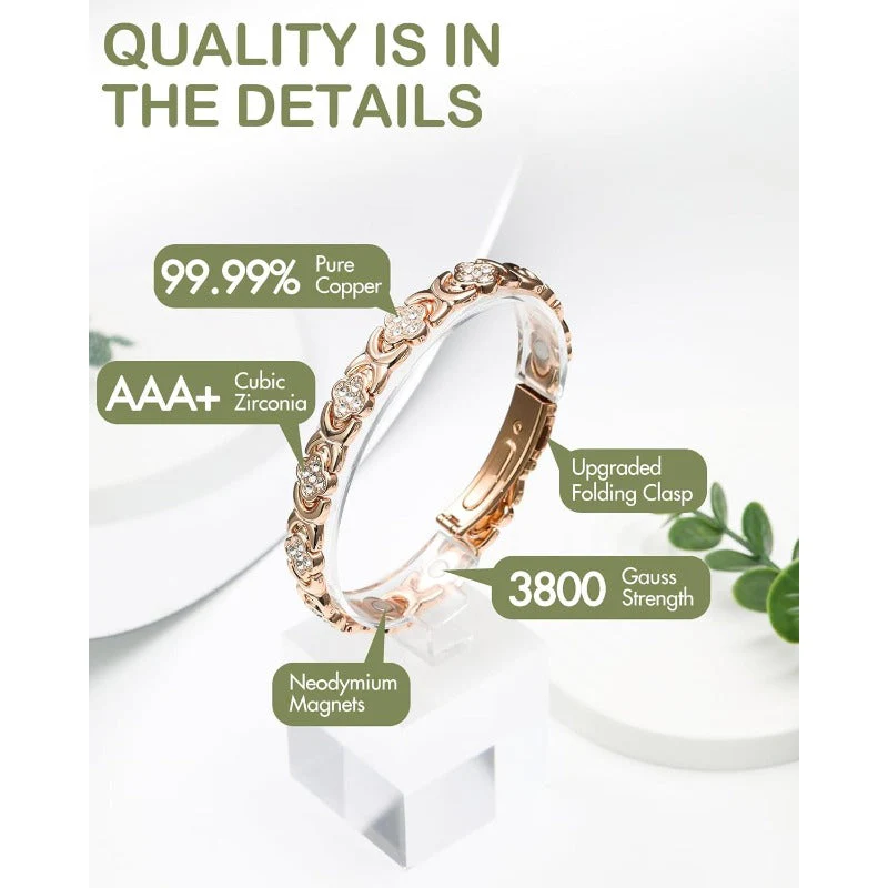 Tiktrove Adjustable Healing Magnetic Bracelet for Women - Image 13