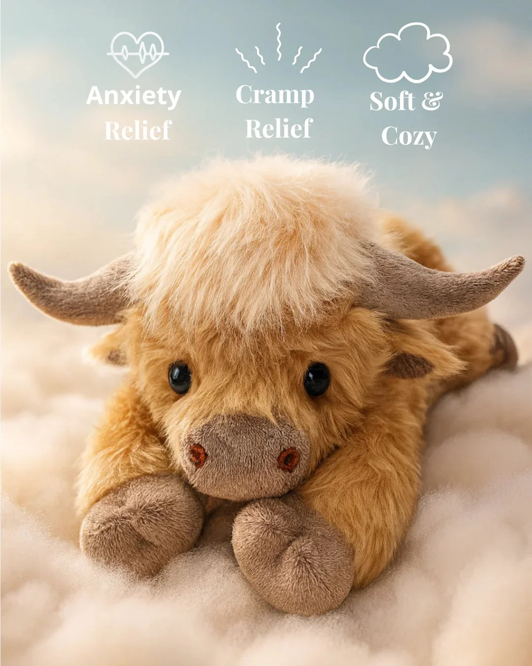 🎁Cute Cartoon Highland Cow Cuddly Toy