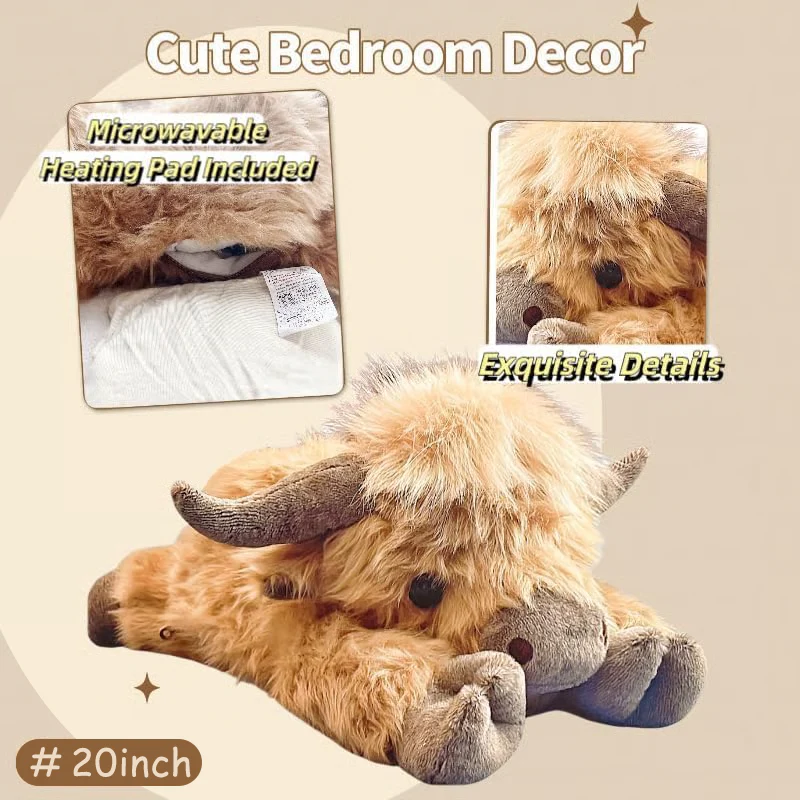 🎁Cute Cartoon Highland Cow Cuddly Toy - Image 2