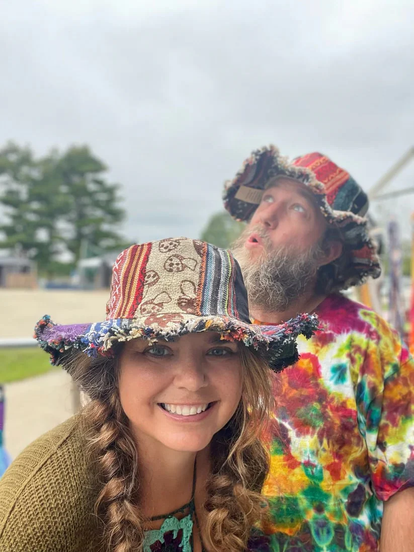 🎩Patchwork Multicolored Mushroom Hemp Hat with Hidden Pocket Fedorahats - Image 11