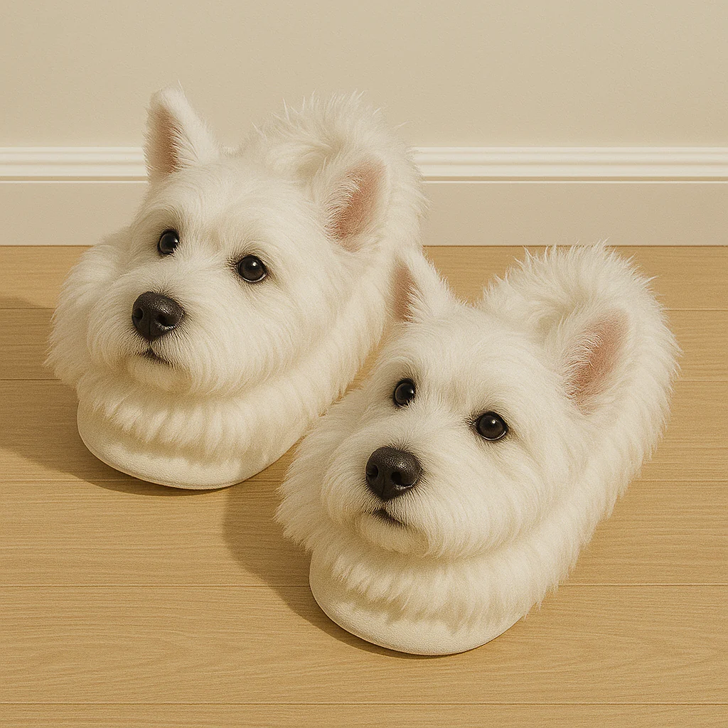 Super Realistic Dog Plush Slippers — Feel Like Walking with Your Dog Every Step - Image 4