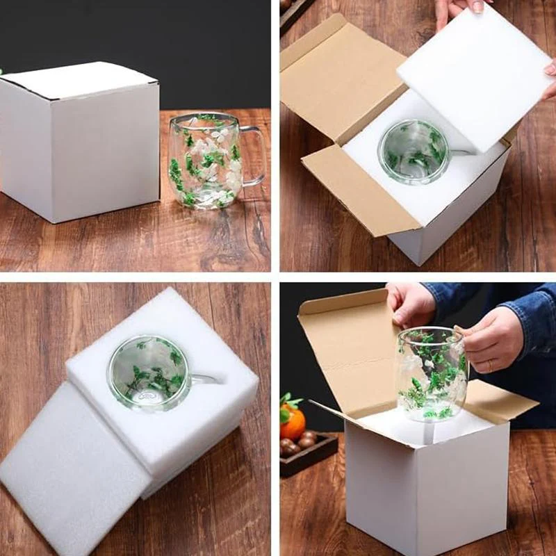 🎄🌸Transparent Double Glass Flower Tea Cup - Image 10