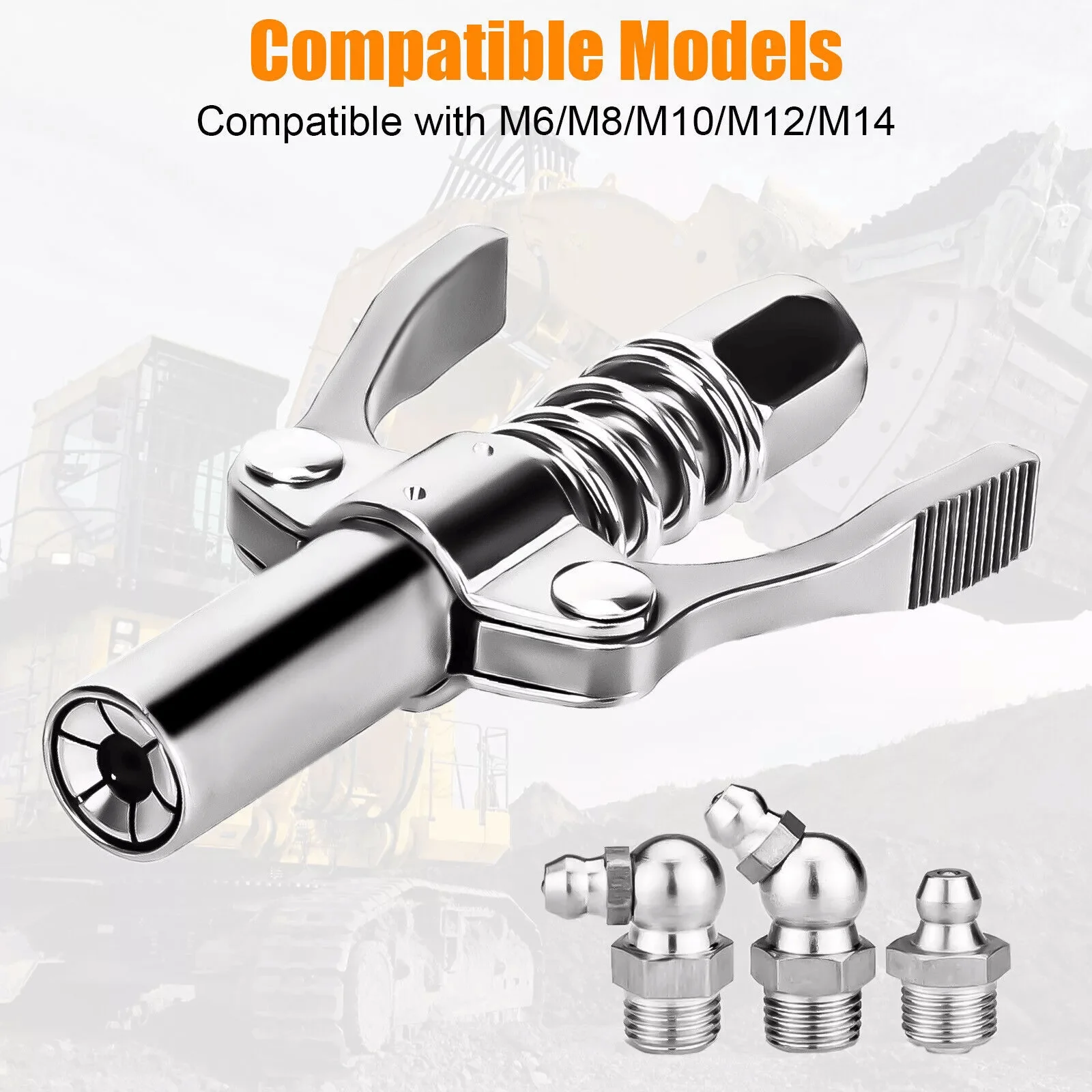 Double Handle High Pressure Quick Release Grease Coupler - Image 5