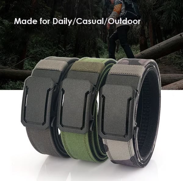🔥🔥Upgraded version thickened double-layer nylon tactical belt with automatic buckle - Image 2