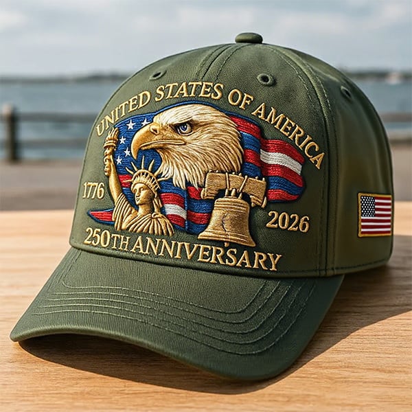 🔥Eagle & Liberty – United States 250th Anniversary Embroidered Hat✨ - Image 3