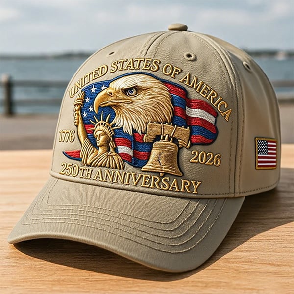 🔥Eagle & Liberty – United States 250th Anniversary Embroidered Hat✨ - Image 5
