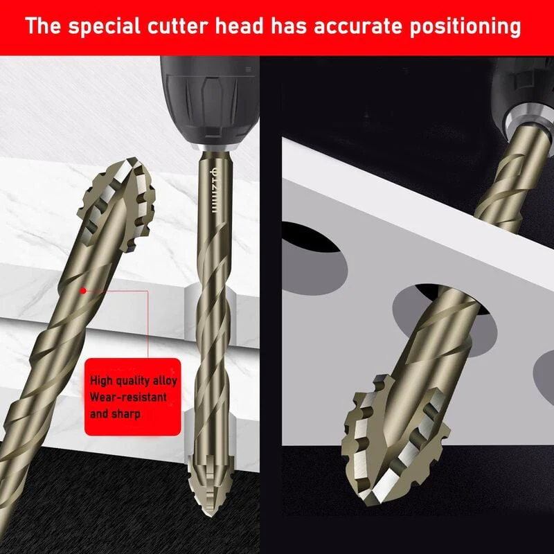 New Four-Flute Sawtooth Eccentric Drill Bit Set(1 Set 6 PCS) - Image 5