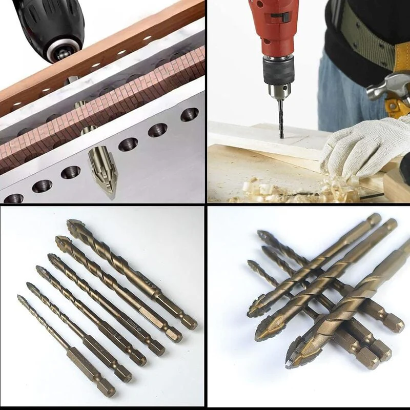 New Four-Flute Sawtooth Eccentric Drill Bit Set(1 Set 6 PCS) - Image 7
