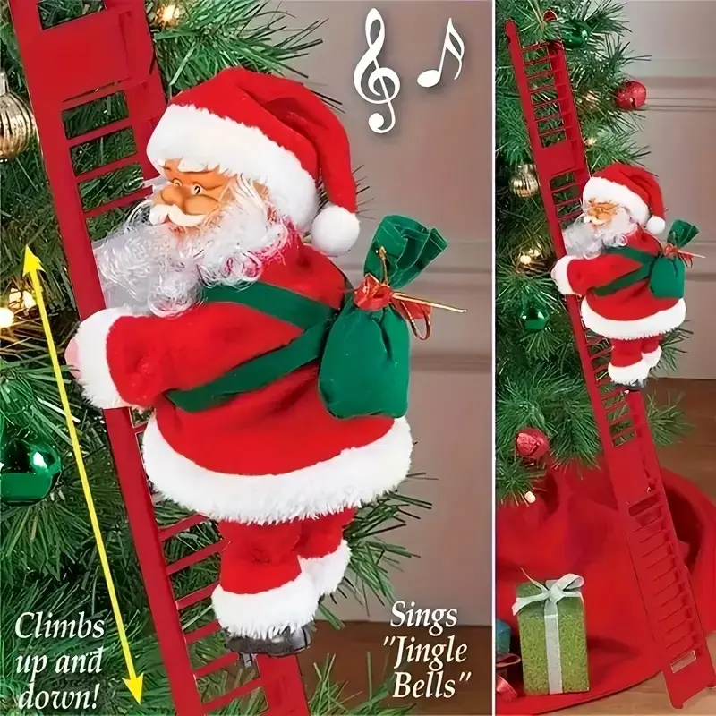 🎅Electric Bead Climbing Santa Claus Musical Toy - Image 2