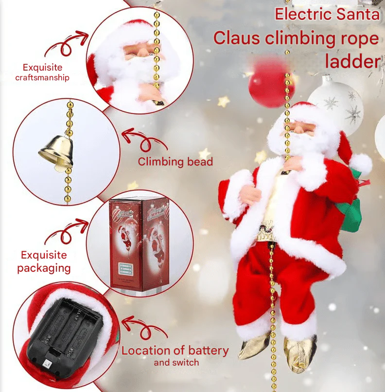 🎅Electric Bead Climbing Santa Claus Musical Toy - Image 6