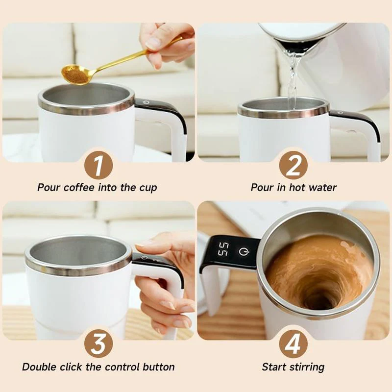 🔥🎁Electric coffee mug with a built-in LCD thermometer - Image 4