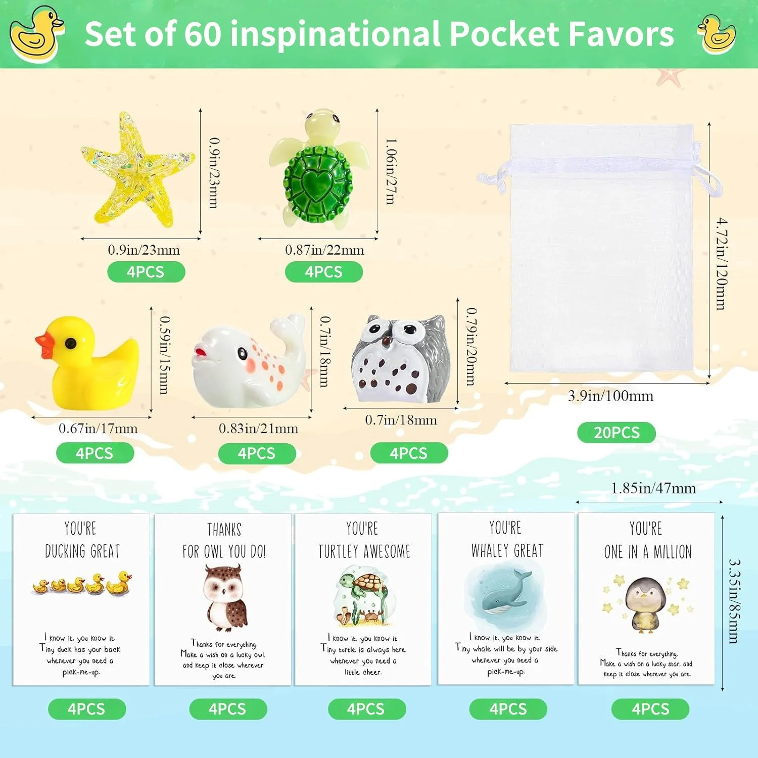 🎁Employee Appreciation Gifts – Funny Resin Animals with Thank You Cards - Image 2