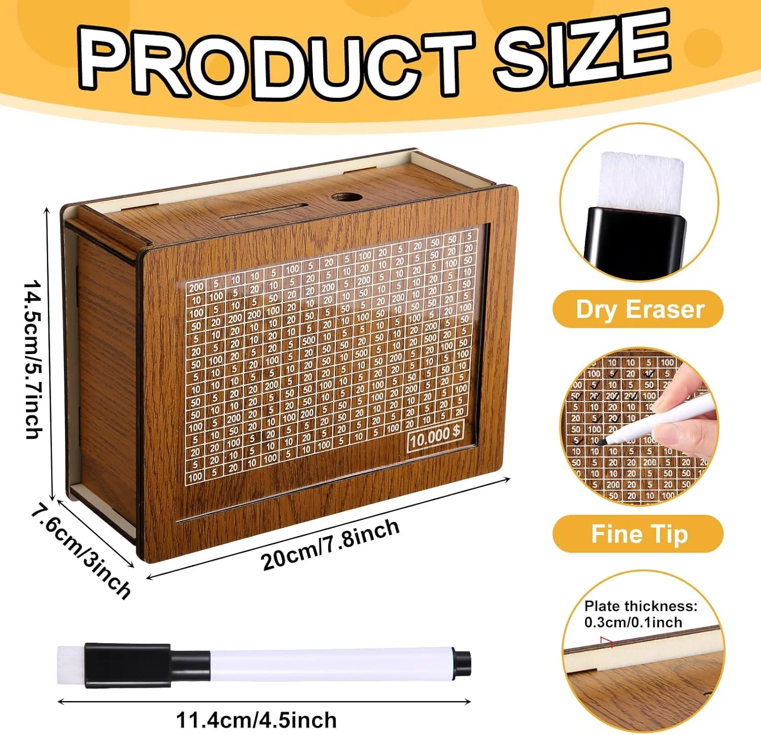 🎁Family Fun Savings Box🎁 Wooden Cash Saving Box - Image 10
