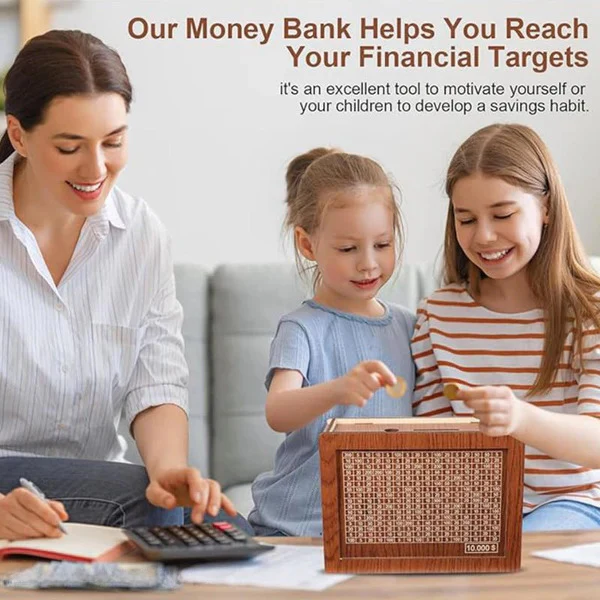 🎁Family Fun Savings Box🎁 Wooden Cash Saving Box - Image 11
