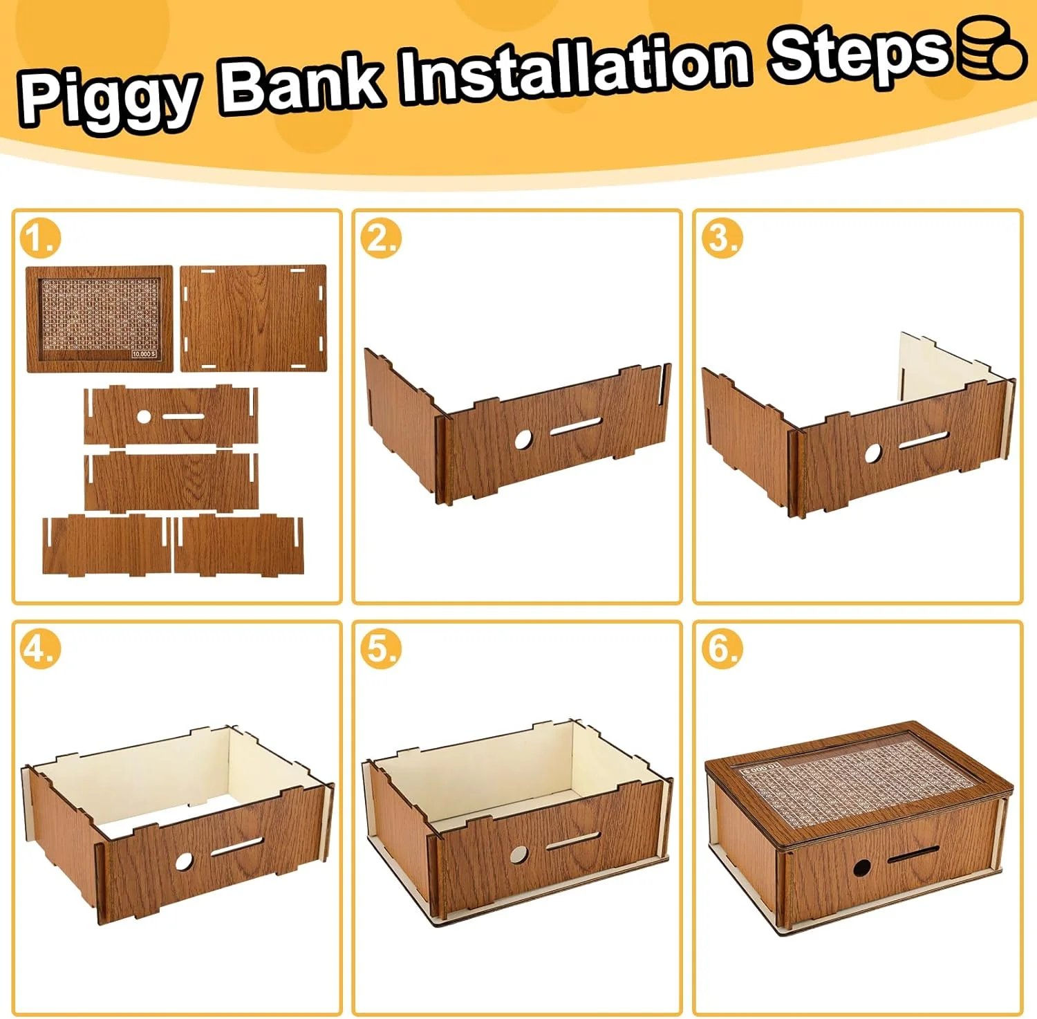 🎁Family Fun Savings Box🎁 Wooden Cash Saving Box - Image 13