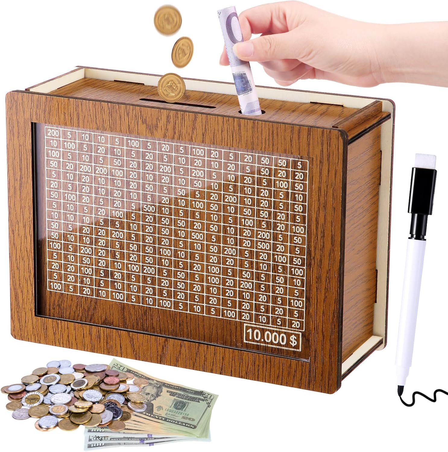 🎁Family Fun Savings Box🎁 Wooden Cash Saving Box - Image 2
